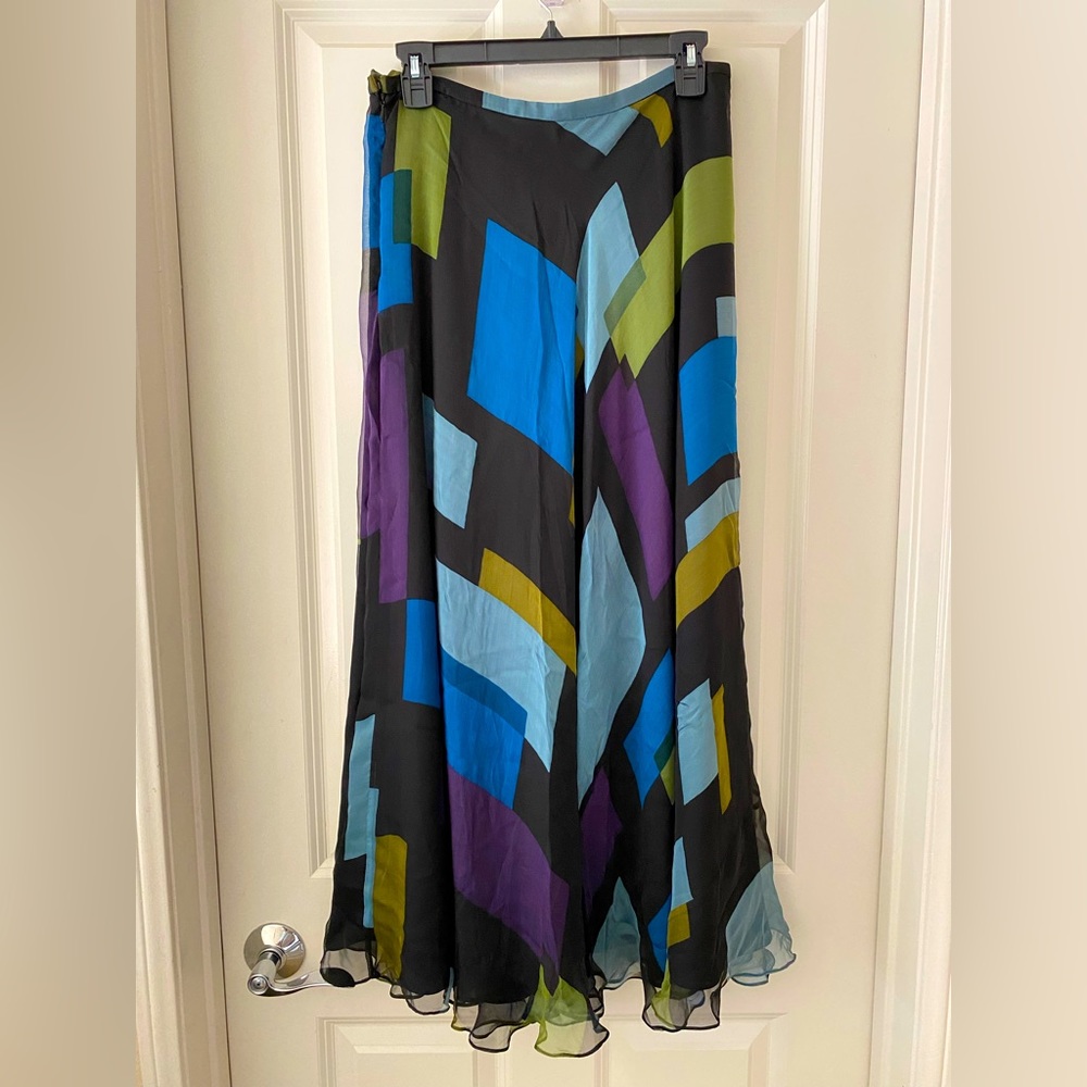 Dana Buchman 100% SILK Vintage Classy Maxi Skirt